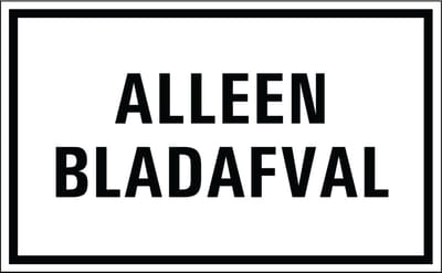 Alleen bladafval sticker 320 x 200 mm