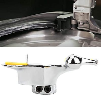 Dailygoods- Autobandenlichter Roestvrij Staal - Eendenkop met Beschermpads - Montagekop - Demontage - Corrosiebestendig - Hoogwaardige Duurzaamheid - Bandenmontagetool