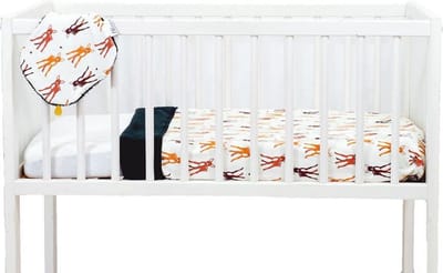 Wallabiezzz Baby deken - Wiegdeken - Ledikant deken - 75x90cm - Hertjes Bruin