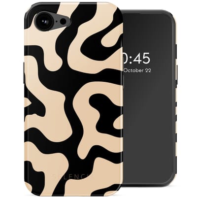 Selencia Hoesje - Geschikt voor Apple iPhone 17e / 16e - Backcover geschikt voor MagSafe - Art Wave Black