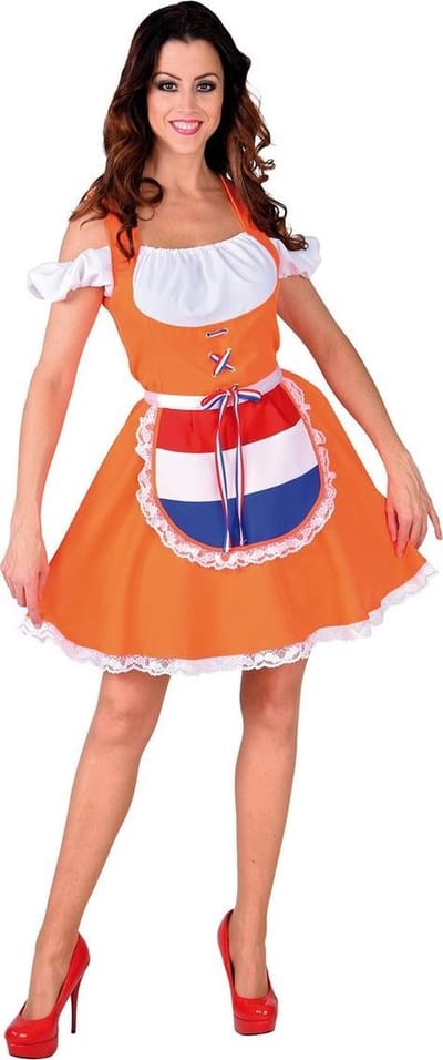 Dirndl jurk Volendam oranje