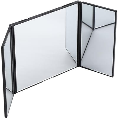 Opvouwbare Make-up Spiegel Automobiel Auto Interieur Zonneklep Eenvoudig Gemonteerd Decoratief Accessoire white