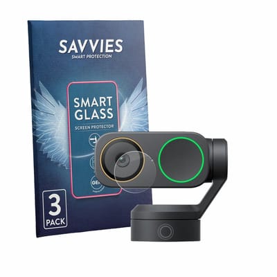 3 Stuks Savvies Screenprotector - geschikt voor Insta360 Link 2 Pro (Lens) - beschermfolie glas transparant
