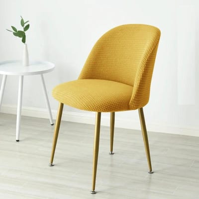 1/2/4/6 Stuks Eendenbek Stoelhoes Polar Fleece Fauteuilhoes Nieuwe Stijl Elastische Scandinavische stoelen Hoes Keuken Hotel Thuis 1pc Chair Cover yellow