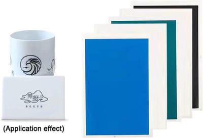 DW4Trading Laser Papier voor Glas te Graveren - Set van 3 Kleuren - Zwart, Groen en Blauw - 18x25 cm
