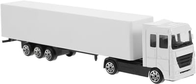 Vrachtwagen Model Speelgoed met Container en Wrijving voor Kinderen - Ideaal voor Buiten en Bouwvoertuigen (wit)