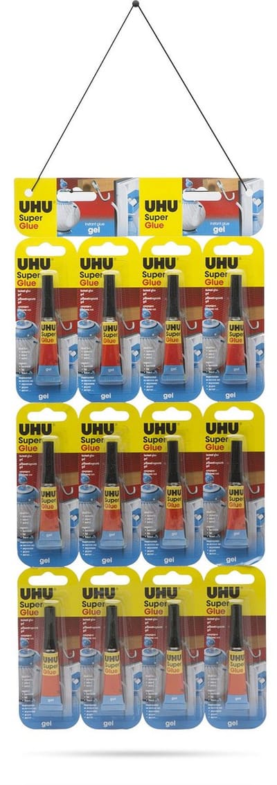 12x Secondelijm Gel 2 g – Extra Sterke Druppelvrije Superlijm – Ideaal voor Verticale en Bovenhandse Reparaties – Geschikt voor Kunststof, Keramiek, Metaal, Hout en Rubber – Niet Geschikt voor PE, PP en Schuimplastic[U36690]