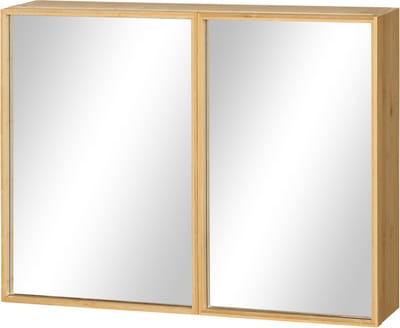 Toiletkast - Badkamerkast met Spiegel - Wandkast met Opbergruimte - Kast met Jaloeziedeuren - Badkamerkast - Ladekast - Opbergkast - Natuurlijk