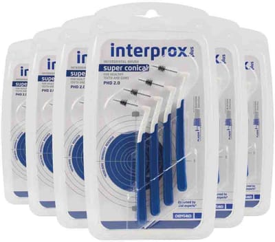 Interprox Ragers Plus Super Conical Donkerblauw PHD 2.0 - 6 x 4 stuks - Voordeelverpakking