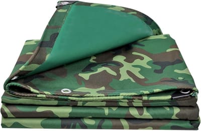 Camouflage Dekzeil - Afdekzeil Waterdicht - Buiten Beschermen - Versterkte Randen - 4 x 5 m - Camouflage