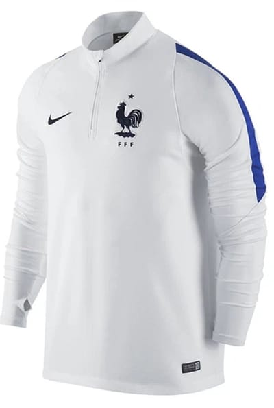 Nike Frankrijk Nationaal Elftal trainingsjack 2016/2017 - Trainingsjack - Maat M - Wit - Frankrijk - Voetbal - Unisex Trainingsjack