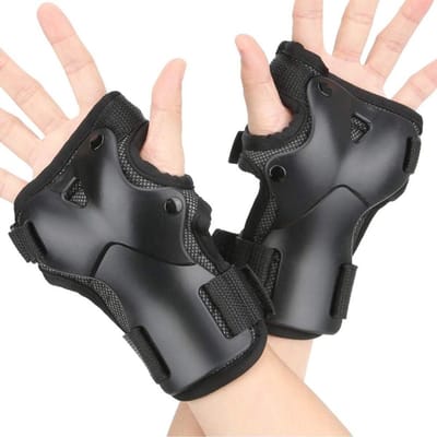 Handbeschermers - Polsbeschermers - Sportactiviteiten - Hard plastic spalk - 2 stuks - Zwart