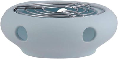 Keramiek Stoofje - Thee Warmer - Thee Warm Houden - Handgemaakt Design - 15 cm Diameter - IJsblauw