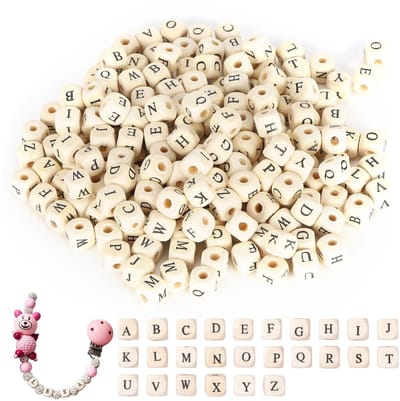 Kralen 300 stks Letter Kralen Alfabet Kralen Houten Kralen voor Ambachten Ronde Gat Kubus Gegraveerde DIY Sieraden Maken