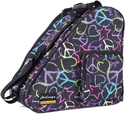 Schaatsen Tas - Skate Bag - Skates Vervoeren - Drie Hoofdcompartimenten - 37 x 24 x 36 cm - Zwart