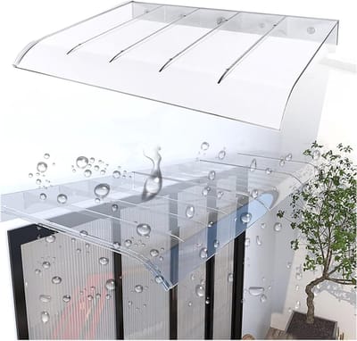 Zonnezeil Polycarbonaat - Luifel Deur - Buitenbescherming - Stil Regen Geluid - 50 x 160 cm - Transparant