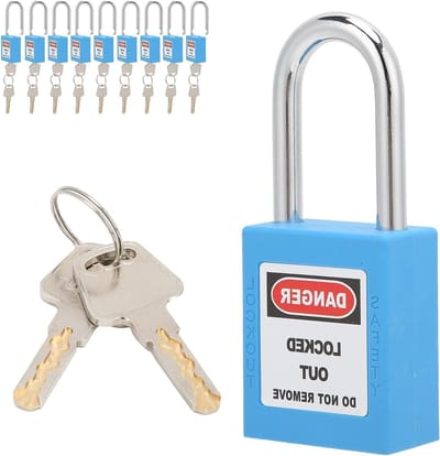 Veiligheidsvergrendeling: 10 Multifunctionele Padlocks voor Lockout Tagout Kits met Verschillende Sleutels en Blauw Ontwerp