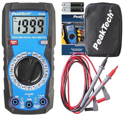 Compacte digitale multimeter TRMS 600V - Ideaal voor spanning-, stroom-, weerstand-, capaciteit- en continuïteitstests