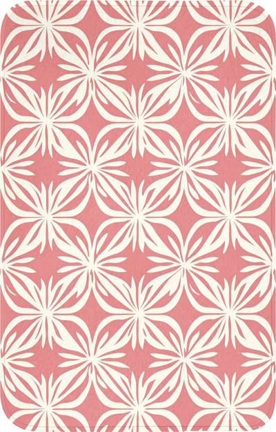WC mat 50x80 cm - Antislip - Roze - Bloemenmotief - Wit - Modern - Toiletmat - Vloermat - Douchemat - Toilet tapijt - Toiletmatten