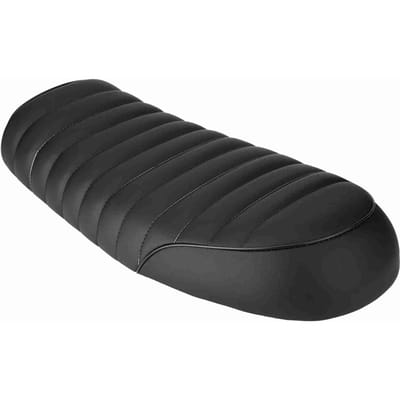 Motorfiets PU Leer Vintage Cafe Racer Zadel Plat Zadelkussen voor CG125 GN CG CB400SS wit
