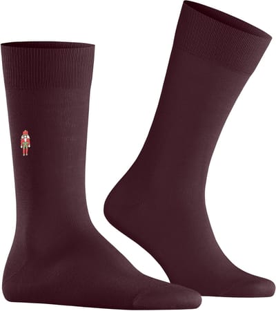 Burlington Brit Style gedessineerd katoen sokken heren rood - maat 40-46