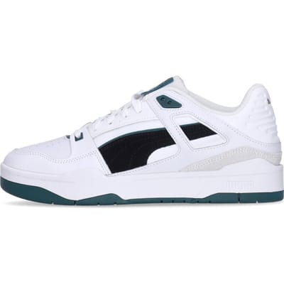 Lage herenschoen Slipstream Suede Fs wit/zwart/varsity groen