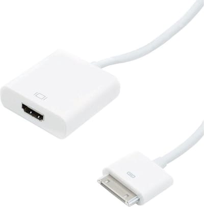 Scanpart Apple dock connector naar HDMI adapter kabel 1 meter - Geschikt voor iPhone 4s 3Gs en 3G - High speed - 4k ultra HD - Wit