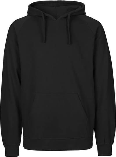 Neutral - Hoodie - Zwart - 100% Biologisch Katoen - 4XL