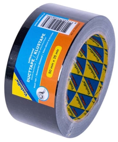 Verlofix Ducttape / Klustape 50mm x 25m Zwart