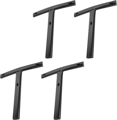 Steunbeugels - Rugleuningsteun - Ergonomisch Zitten - T-vormig Staal - 28.7 x 26.2 cm - Zwart