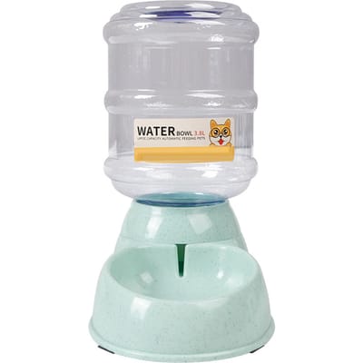 Distributeur d'eau automatique pour animaux de compagnie Grande capacité Bol d'eau amovible Antidérapant pour chien 3,8L L vert
