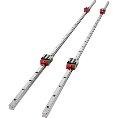 2X 15-1500mm Lineaire Geleidingsrail met 4 Stuks Pillow Block Draagblok voor 15mm Ge sloten Blok Vierkant Blok Lineaire Rail Routers CNC Set