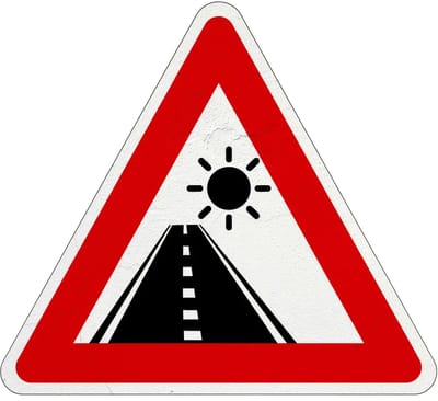 Laagstaande zon bord | Sign Again materiaal | 15 cm