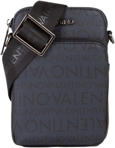 Leren Crosbodytas voor Heren Blauw/Zwart