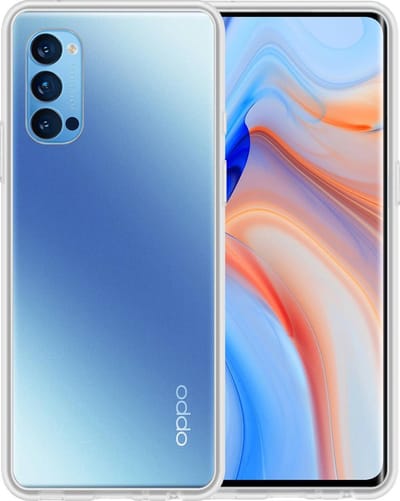 Hoesje - Geschikt voor OPPO Reno 4 Pro 5G - Sterk & Shockproof - Siliconen Case - Hoes Cover - Telefoonhoes - Transparant