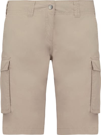 Kariban Lichte damesbermuda met diverse zakken K756 - Beige - 44 NL (46 FR)