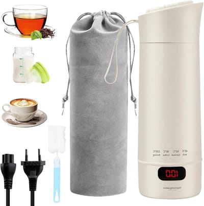 Elektrische waterkoker - Reis waterkoker - Snel warm water - Intelligente temperatuurregeling - 400 ml - Beige