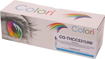 Colori huismerk toner cyan geschikt voor HP Color Laserjet CM2320 CM2320CB CM2320N CM2320NF CM2323 CM2720FXI CP2020 CP2024 CP2024DN CP2024N CP2025 CP2025DN CP2025N CP2025X CP2026 CP2026DN CP2027 CC531A