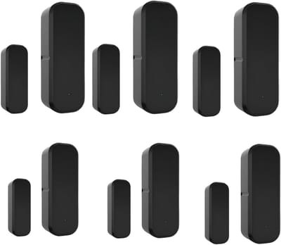 Slimme Deur Sensor - Contact Sensor - Huis Beveiliging - Directe App Melding - 10 stuks - Zwart