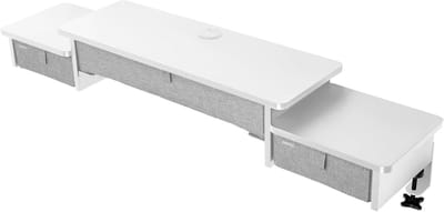 Bureaublad met laden - Desktop organizer - Thuiswerken - 3 opberglades - 120 cm - Wit