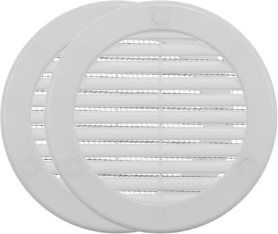 Rond Soffit Ventilatierooster 10 cm - 2 stuks - Wit - Insectenkap voor Badkamer Ventilatie