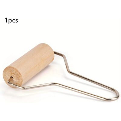 Rouleau à pousser en bois massif pour poterie, outils de formage d'argile polymère, coupe de surface, rouleau à rouler, outils de poterie DIY