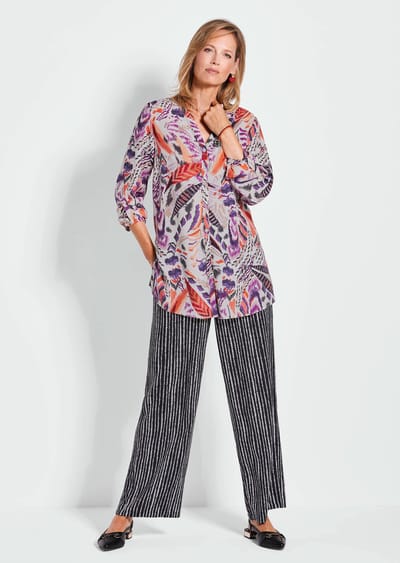 Lange blouse - meerkleurig / gedess. - Gr. 38 van Goldner Fashion