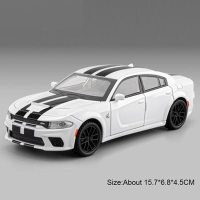 1:32 Lader Challenger Srt Hellcat Auto Speelgoedmodel Pull Back Geluid Licht Sportauto's Metalen Diecast Modellen Voor Kinderen's Edutainment