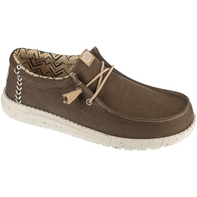 Hey Dude Wally Stretch Canvas, Mannen, Bruin, Sneakers, maat: 42