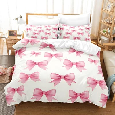 Ensembles de literie à nœud papillon de style populaire Doux et doux pour la peau Draps et housses de couette Confortables et charmants Convient à tous les âges EU King 240x220cm