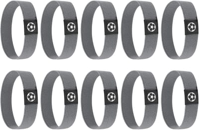 Schoenplaatjes Beschermers - Sportriemen Set - Voetbal Training - Antislip Ontwerp - 10 Stuks - Zwart Grijs