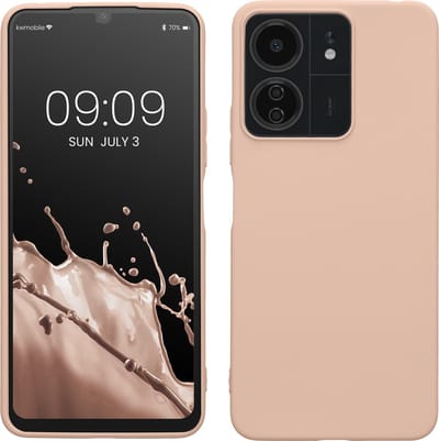 kwmobile telefoonhoesje geschikt voor Xiaomi Poco C65 / Redmi 13C - Hoesje voor smartphone - Back cover in kokosmelk