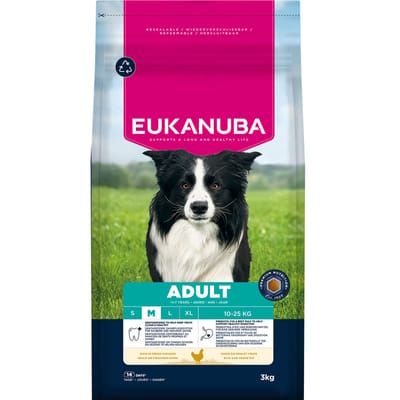 3kg Eukanuba Premium Nutrition Adult Medium Breed Kip Hondenvoer droog