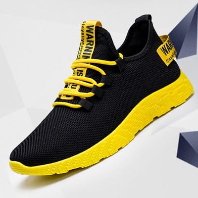 Lente en Zomer Nieuwe Mode Casual Schoenen Heren Heren Schoenen met Zachte Zool Comfortabele Kleurzool Heren Ademende Sneaker 43 black